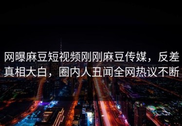 网曝麻豆短视频刚刚麻豆传媒，反差真相大白，圈内人丑闻全网热议不断