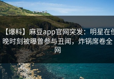 【爆料】麻豆app官网突发：明星在傍晚时刻被曝曾参与丑闻，炸锅席卷全网