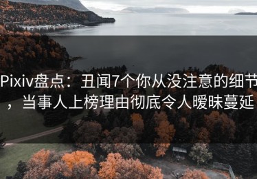 Pixiv盘点：丑闻7个你从没注意的细节，当事人上榜理由彻底令人暧昧蔓延