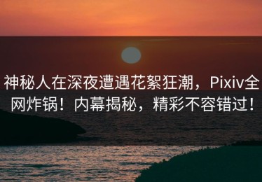 神秘人在深夜遭遇花絮狂潮，Pixiv全网炸锅！内幕揭秘，精彩不容错过！