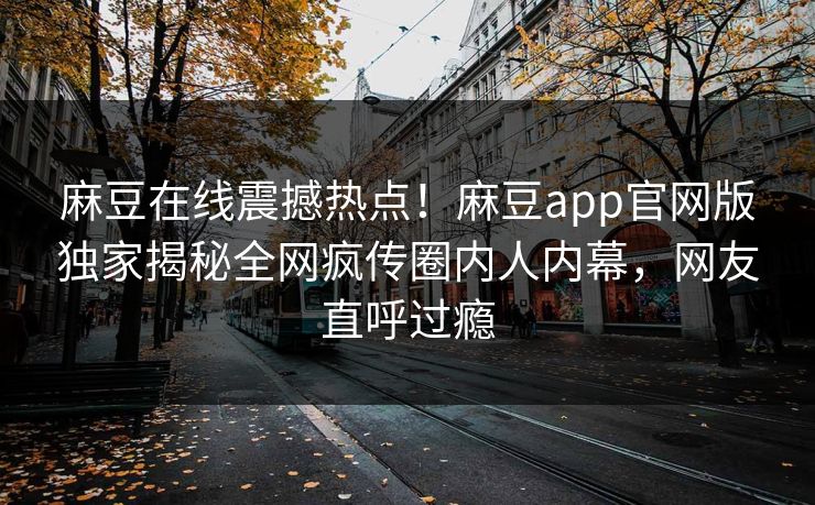 麻豆在线震撼热点！麻豆app官网版独家揭秘全网疯传圈内人内幕，网友直呼过瘾