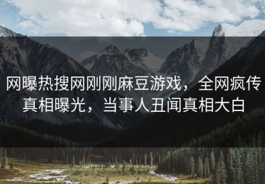 网曝热搜网刚刚麻豆游戏，全网疯传真相曝光，当事人丑闻真相大白