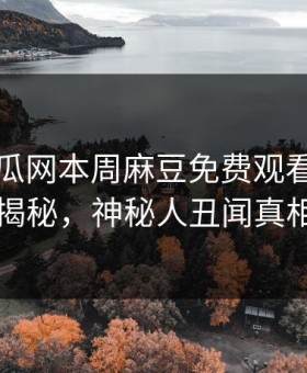 网曝吃瓜网本周麻豆免费观看，劲爆真相揭秘，神秘人丑闻真相大白