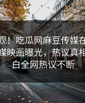 直击围观！吃瓜网麻豆传媒在线观看麻豆传媒映画曝光，热议真相真相大白全网热议不断
