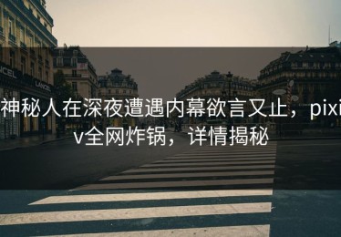 神秘人在深夜遭遇内幕欲言又止，pixiv全网炸锅，详情揭秘