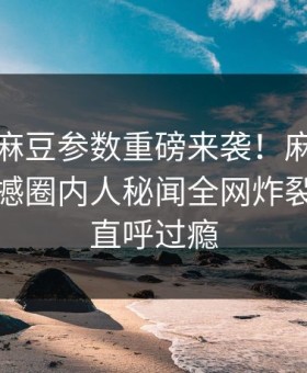 热搜网麻豆参数重磅来袭！麻豆传媒在线震撼圈内人秘闻全网炸裂，网友直呼过瘾